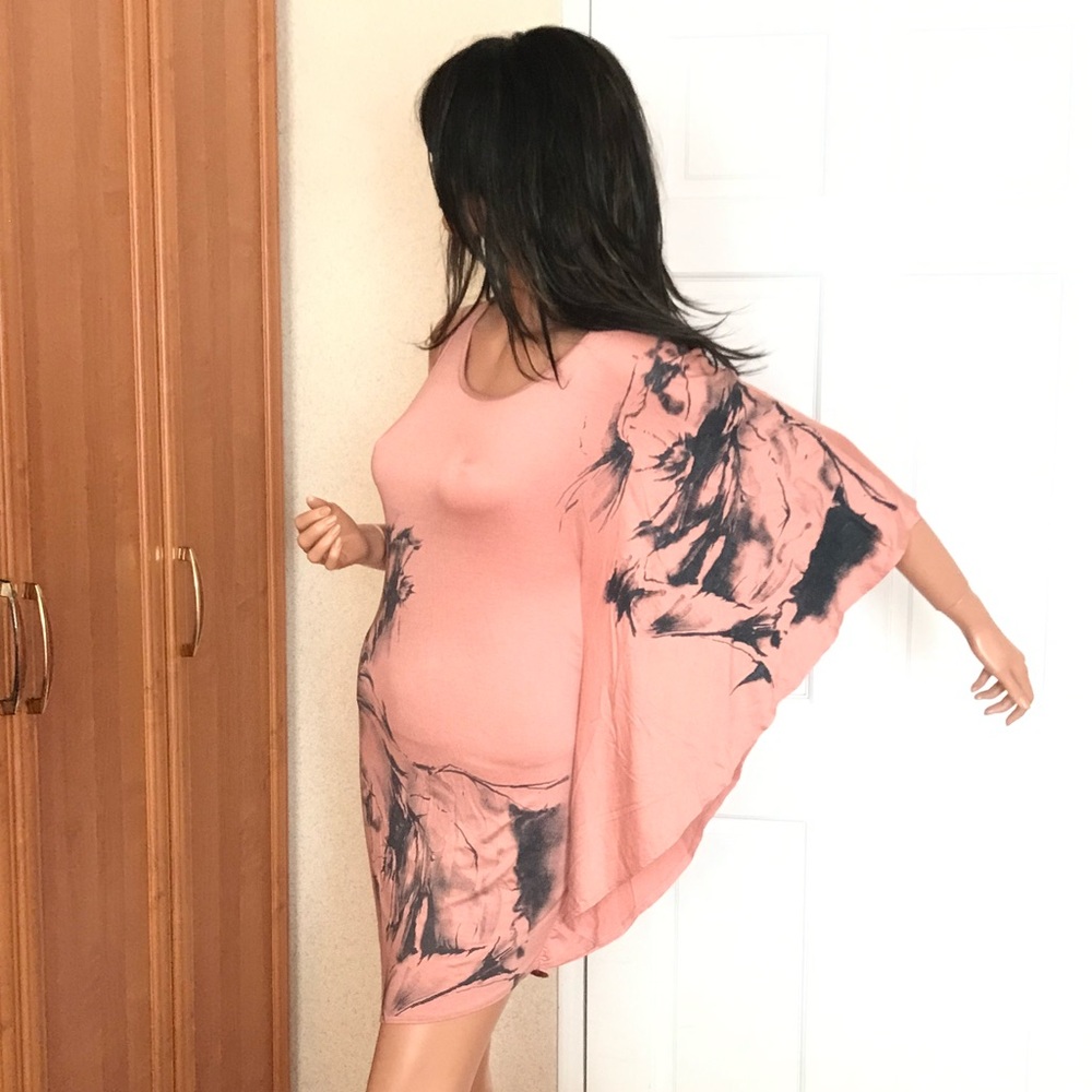 Y2K Asymmetrical Batwing 2000s Pink Dress